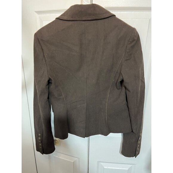 Vintage Sonia Fortuna Firenze Made in Italy Womens Brown Blazer With Gold Button - Picture 6 of 11